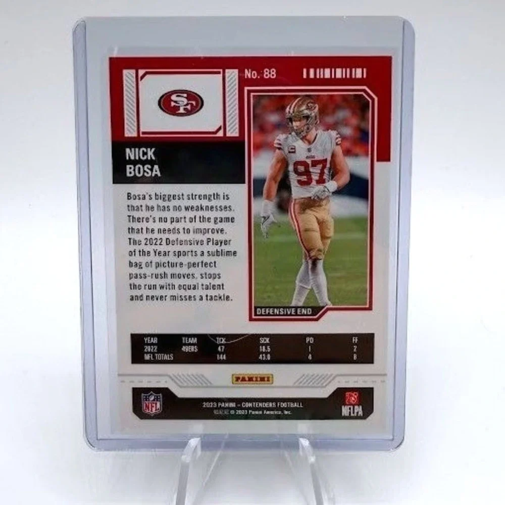 Nick Bosa 2023 Panini Contenders 88 NFL San Francisco 49ers